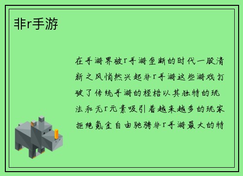 非r手游